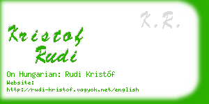 kristof rudi business card