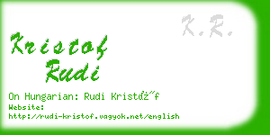 kristof rudi business card